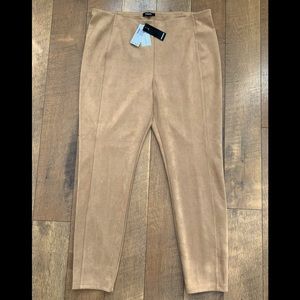 Premise Camel Faux Suede Leather Pant Sz XL NWT